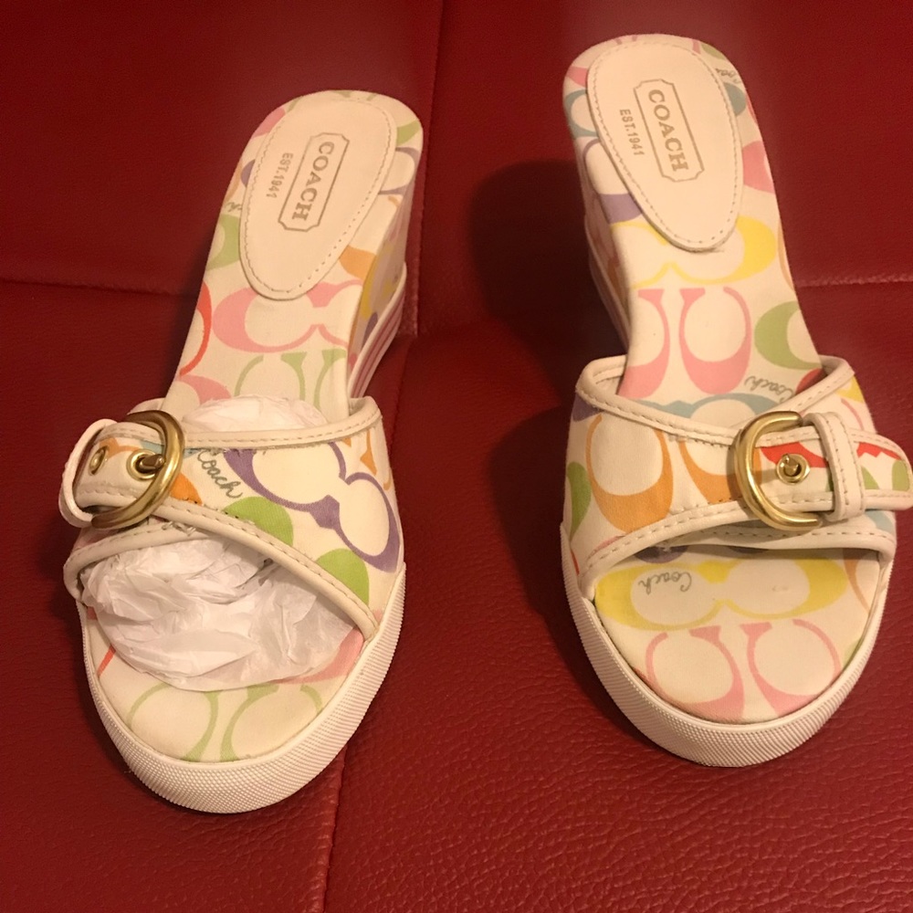 Coach wedge sandals